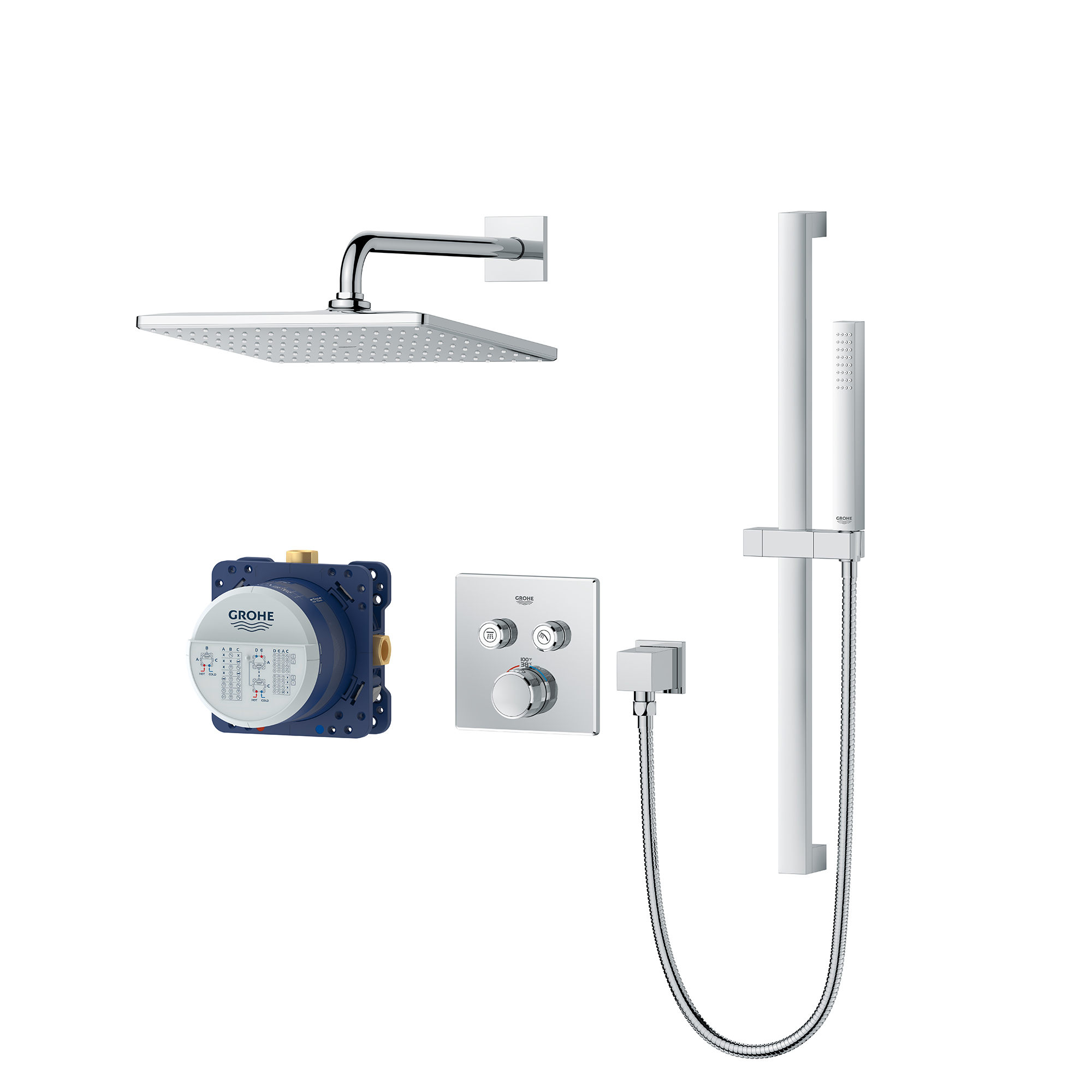 Rainshower SmartControl Thermostatic Dual Function Shower Kit